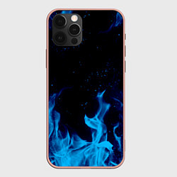 Чехол для iPhone 12 Pro Max СИНИЙ ОГОНЬ, цвет: 3D-светло-розовый
