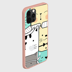 Чехол для iPhone 12 Pro Max Деловые котейки, цвет: 3D-светло-розовый — фото 2