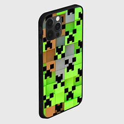 Чехол для iPhone 12 Pro Max Minecraft, цвет: 3D-черный — фото 2