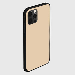 Чехол для iPhone 12 Pro Max Бежевая Маска, цвет: 3D-черный — фото 2