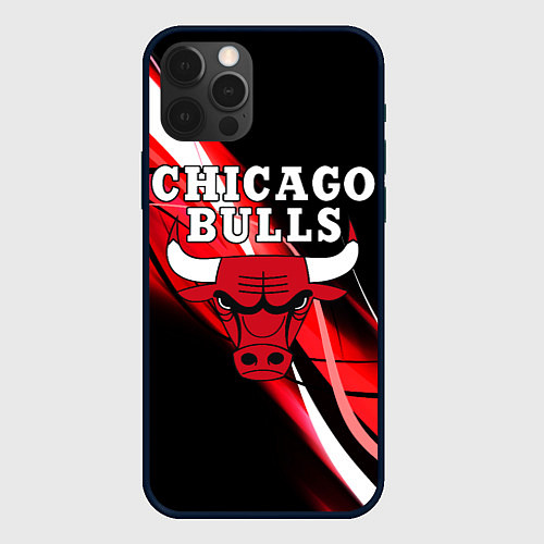 Чехол iPhone 12 Pro Max CHICAGO BULLS / 3D-Черный – фото 1