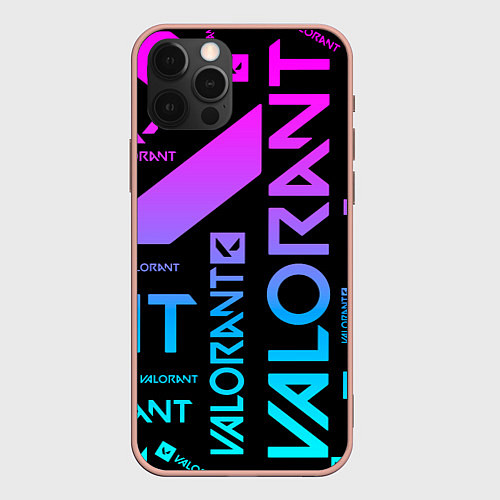 Чехол iPhone 12 Pro Max Valorant / 3D-Светло-розовый – фото 1