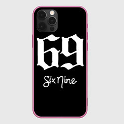 Чехол для iPhone 12 Pro Max 6ix9ine Tekashi, цвет: 3D-малиновый