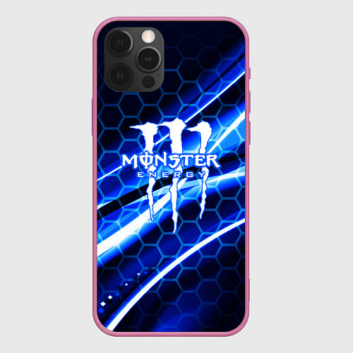 Чехол iPhone 12 Pro Max MONSTER ENERGY / 3D-Малиновый – фото 1