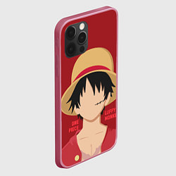 Чехол для iPhone 12 Pro Max Luffy, цвет: 3D-малиновый — фото 2