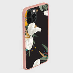Чехол для iPhone 12 Pro Max Цветочный арт, цвет: 3D-светло-розовый — фото 2