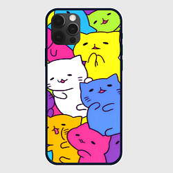 Чехол для iPhone 12 Pro Max МИЛЫЕ КОТЯТКИ, цвет: 3D-черный