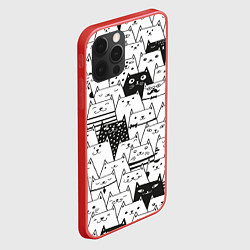 Чехол для iPhone 12 Pro Max КОТЫ WHITE, цвет: 3D-красный — фото 2