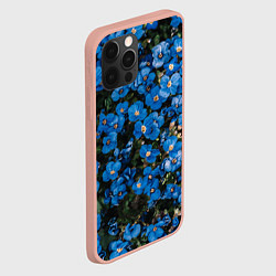 Чехол для iPhone 12 Pro Max Поле синих цветов фиалки лето, цвет: 3D-светло-розовый — фото 2