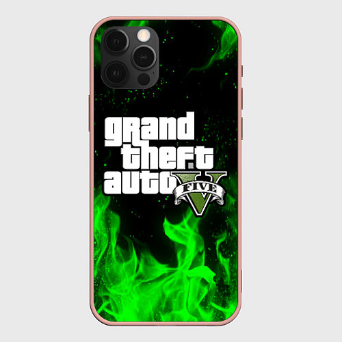 Чехол iPhone 12 Pro Max GTA 5 / 3D-Светло-розовый – фото 1