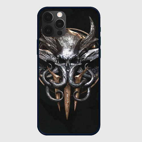 Чехол iPhone 12 Pro Max Baldurs gate 3 / 3D-Черный – фото 1