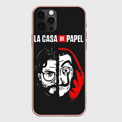 Чехол для iPhone 12 Pro Max La casa de papel, цвет: 3D-светло-розовый