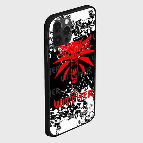 Чехол iPhone 12 Pro Max The Witcher / 3D-Черный – фото 2