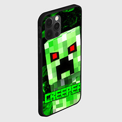 Чехол для iPhone 12 Pro Max MINECRAFT CREEPER, цвет: 3D-черный — фото 2