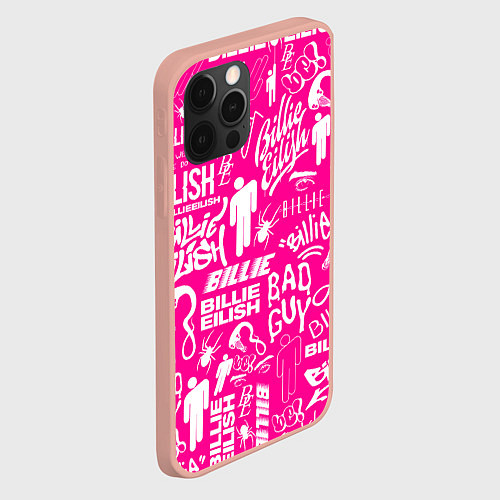 Чехол iPhone 12 Pro Max BILLIE EILISH БИЛЛИ АЙЛИШ / 3D-Светло-розовый – фото 2