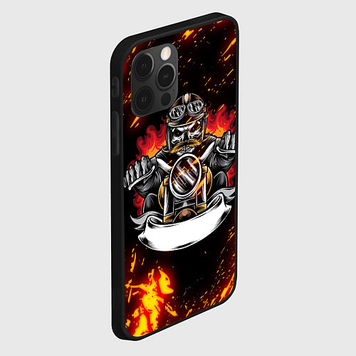 Чехол iPhone 12 Pro Max Fire Biker Z / 3D-Черный – фото 2