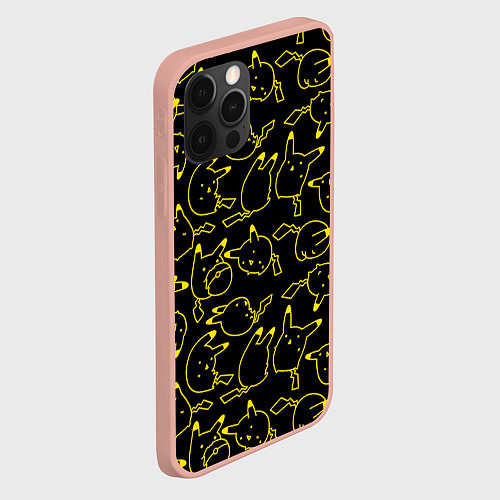 Чехол iPhone 12 Pro Max Покемоны / 3D-Светло-розовый – фото 2