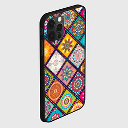 Чехол для iPhone 12 Pro Max Узоры мандалы, цвет: 3D-черный — фото 2