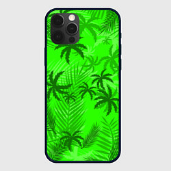 Чехол для iPhone 12 Pro Max ПАЛЬМЫ ЛЕТО TROPICAL, цвет: 3D-черный