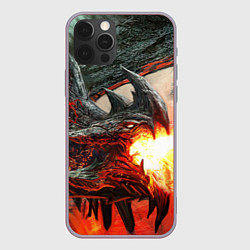 Чехол для iPhone 12 Pro Max Дракон Z, цвет: 3D-серый