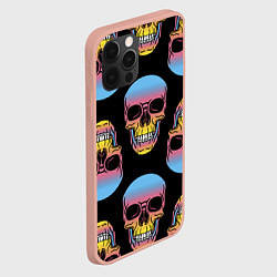 Чехол для iPhone 12 Pro Max Neon skull!, цвет: 3D-светло-розовый — фото 2