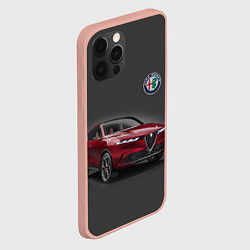 Чехол для iPhone 12 Pro Max Alfa Romeo - Italy, цвет: 3D-светло-розовый — фото 2