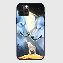Чехол для iPhone 12 Pro Max ВОЛК В НОЧИ D, цвет: 3D-черный