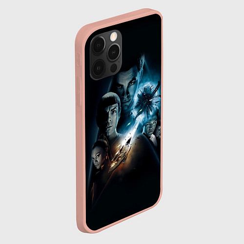 Чехол iPhone 12 Pro Max Star Trek / 3D-Светло-розовый – фото 2