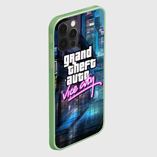 Чехол iPhone 12 Pro Max GTA / 3D-Салатовый – фото 2