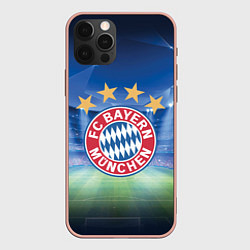 Чехол для iPhone 12 Pro Max Бавария Мюнхен, цвет: 3D-светло-розовый