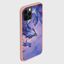 Чехол для iPhone 12 Pro Max Дракон воды, цвет: 3D-светло-розовый — фото 2