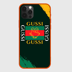 Чехол для iPhone 12 Pro Max GUSSI ГУСИ, цвет: 3D-красный