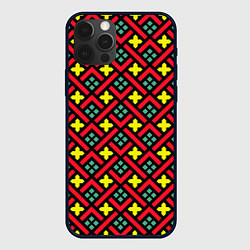 Чехол для iPhone 12 Pro Max Abstract cross armor, цвет: 3D-черный