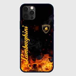 Чехол для iPhone 12 Pro Max LAMBORGHINI, цвет: 3D-черный