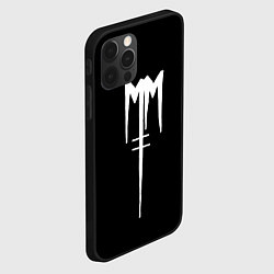 Чехол для iPhone 12 Pro Max Marilyn Manson, цвет: 3D-черный — фото 2