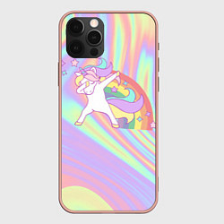 Чехол для iPhone 12 Pro Max ЕДИНОРОГ, цвет: 3D-светло-розовый