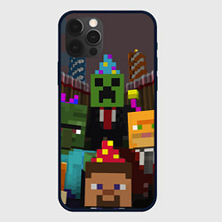 Чехол для iPhone 12 Pro Max Minecraft - characters - video game, цвет: 3D-черный