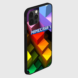 Чехол для iPhone 12 Pro Max Minecraft - pattern, цвет: 3D-черный — фото 2