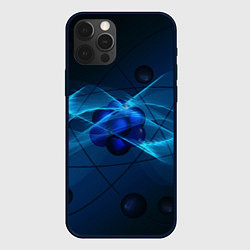 Чехол для iPhone 12 Pro Max Атом, цвет: 3D-черный