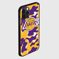 Чехол для iPhone 12 Pro Max LA LAKERS ЛЕЙКЕРС, цвет: 3D-черный — фото 2