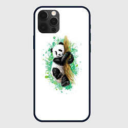 Чехол для iPhone 12 Pro Max Панда, цвет: 3D-черный