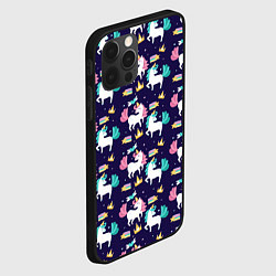 Чехол для iPhone 12 Pro Max Unicorn pattern, цвет: 3D-черный — фото 2