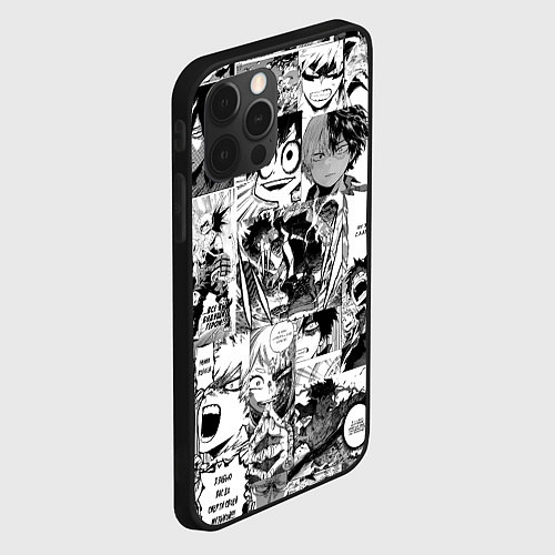 Чехол iPhone 12 Pro Max Моя геройская академия / 3D-Черный – фото 2
