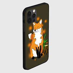 Чехол для iPhone 12 Pro Max Лиса в лесу, цвет: 3D-черный — фото 2