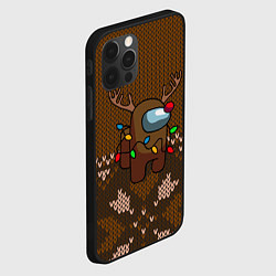 Чехол для iPhone 12 Pro Max Among Us Merry Christmas Z, цвет: 3D-черный — фото 2