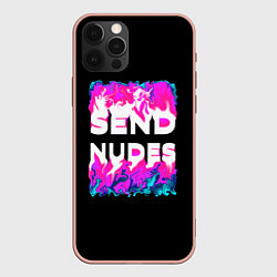 Чехол для iPhone 12 Pro Max Send Nudes, цвет: 3D-светло-розовый