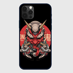 Чехол для iPhone 12 Pro Max Cyber Oni Samurai, цвет: 3D-черный