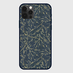 Чехол для iPhone 12 Pro Max Веточки, цвет: 3D-черный