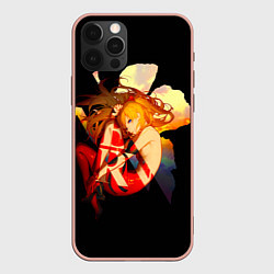 Чехол для iPhone 12 Pro Max Аска Евангелион Nerv, цвет: 3D-светло-розовый