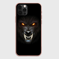 Чехол для iPhone 12 Pro Max Злой Волк, цвет: 3D-светло-розовый